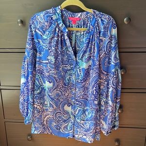 Lilly Pulitzer Long Sleeve Top, SIZE L